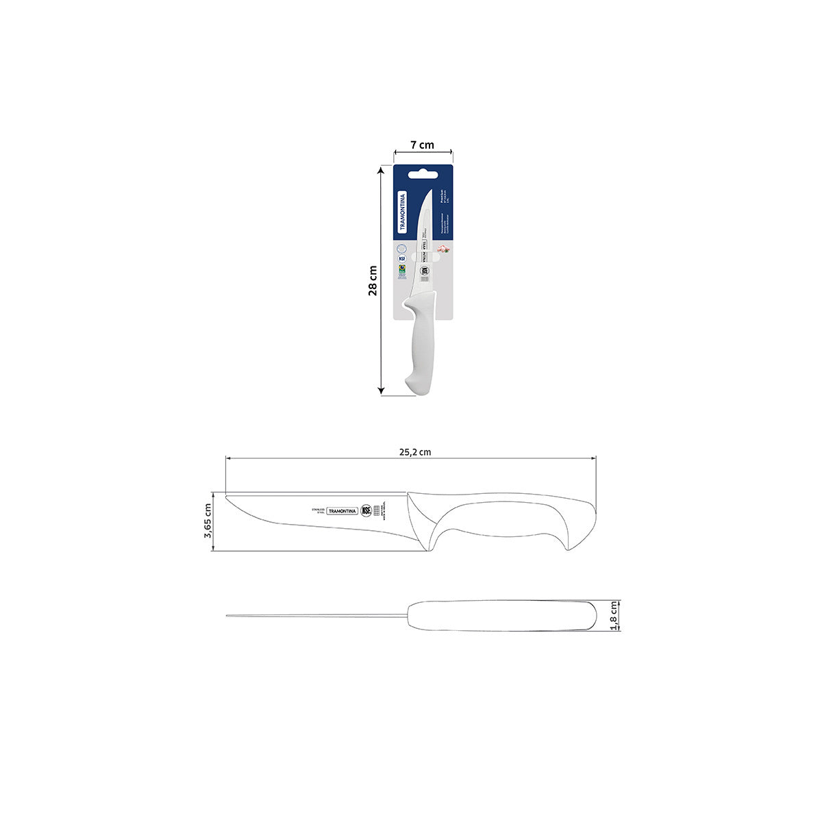 24471185 Cuchillo para Deshuesar 5'' Tramontina Premium