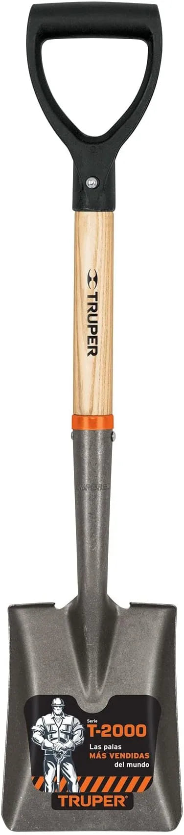 Pala de jardineria cuadrada puño D con mango de madera TRUPER Ref: TR-BYC