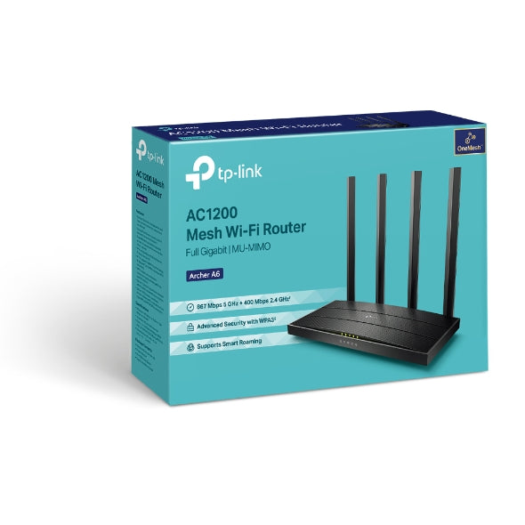 AC1200 Wireless MU-MIMO Gigabit Router ARCHER A6 Tp-link