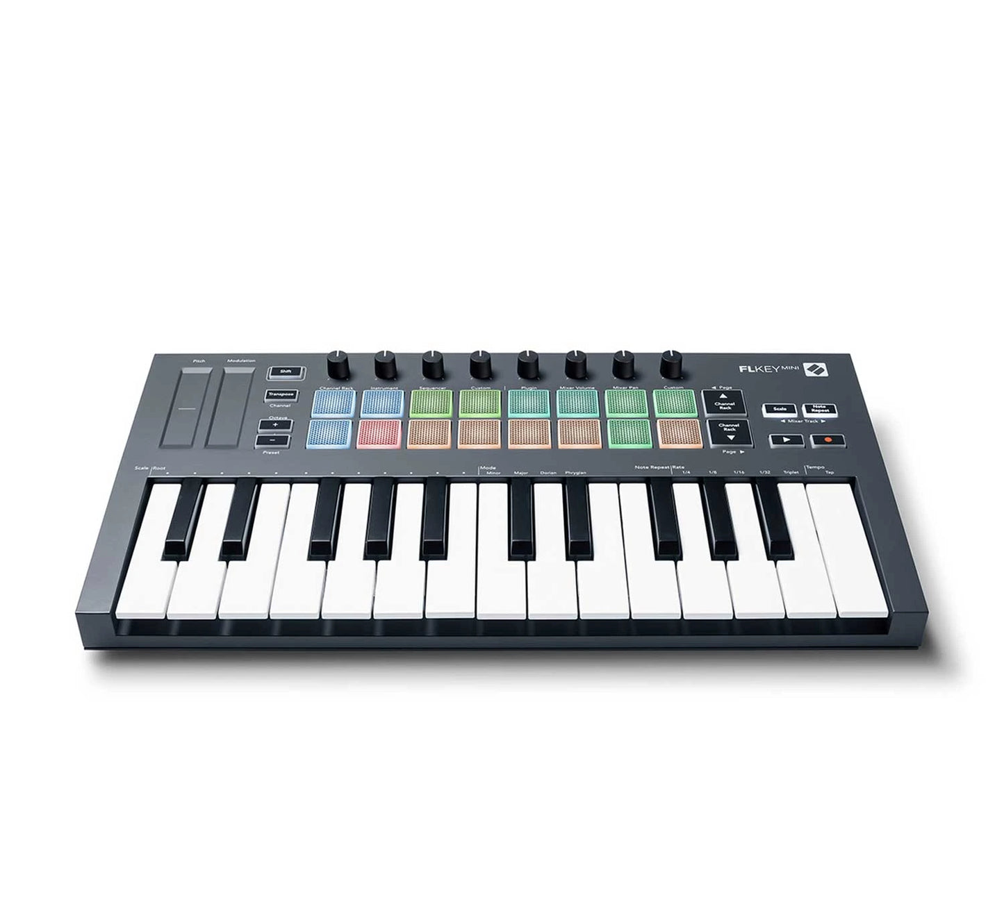 Teclado novation midi 25 miniteclas con 16 pads e integración prefecta con FL Studio Ref: FLKEY