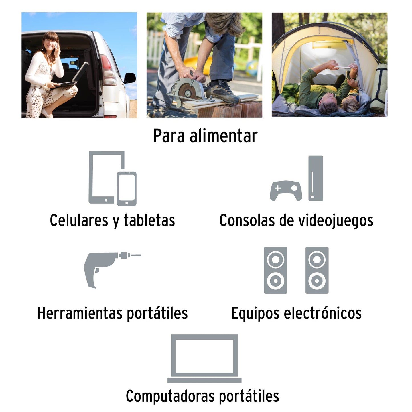 Inversor de corriente de 1200 W con puertos USB, TRUPER 10491