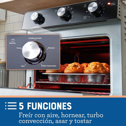 Horno con Freidora de Aire, Capacidad de 22 Litros, Recubrimiento Antiadherente Ref: TSSTTVMAF1NS-013