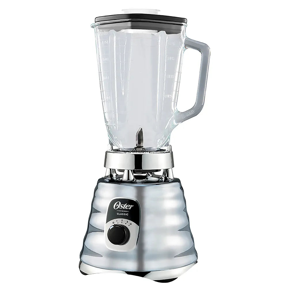 Oster® Licuadora Clásica, con Control de Perilla, de 3 Velocidades, 1.25 Lt, 1000 W, Cromada, BLST4655
