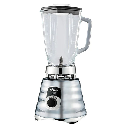 Oster® Licuadora Clásica, con Control de Perilla, de 3 Velocidades, 1.25 Lt, 1000 W, Cromada, BLST4655