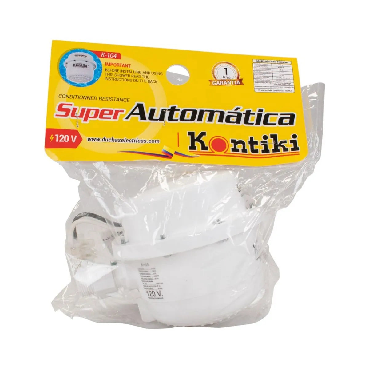 Ducha Eléctrica Automática 110V Kontiki k-104