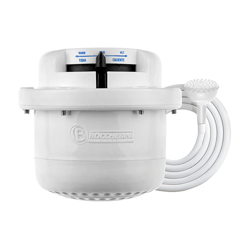 DUCHA BOCCHERINI FUSION BLANCA CON MANGUERA 110V