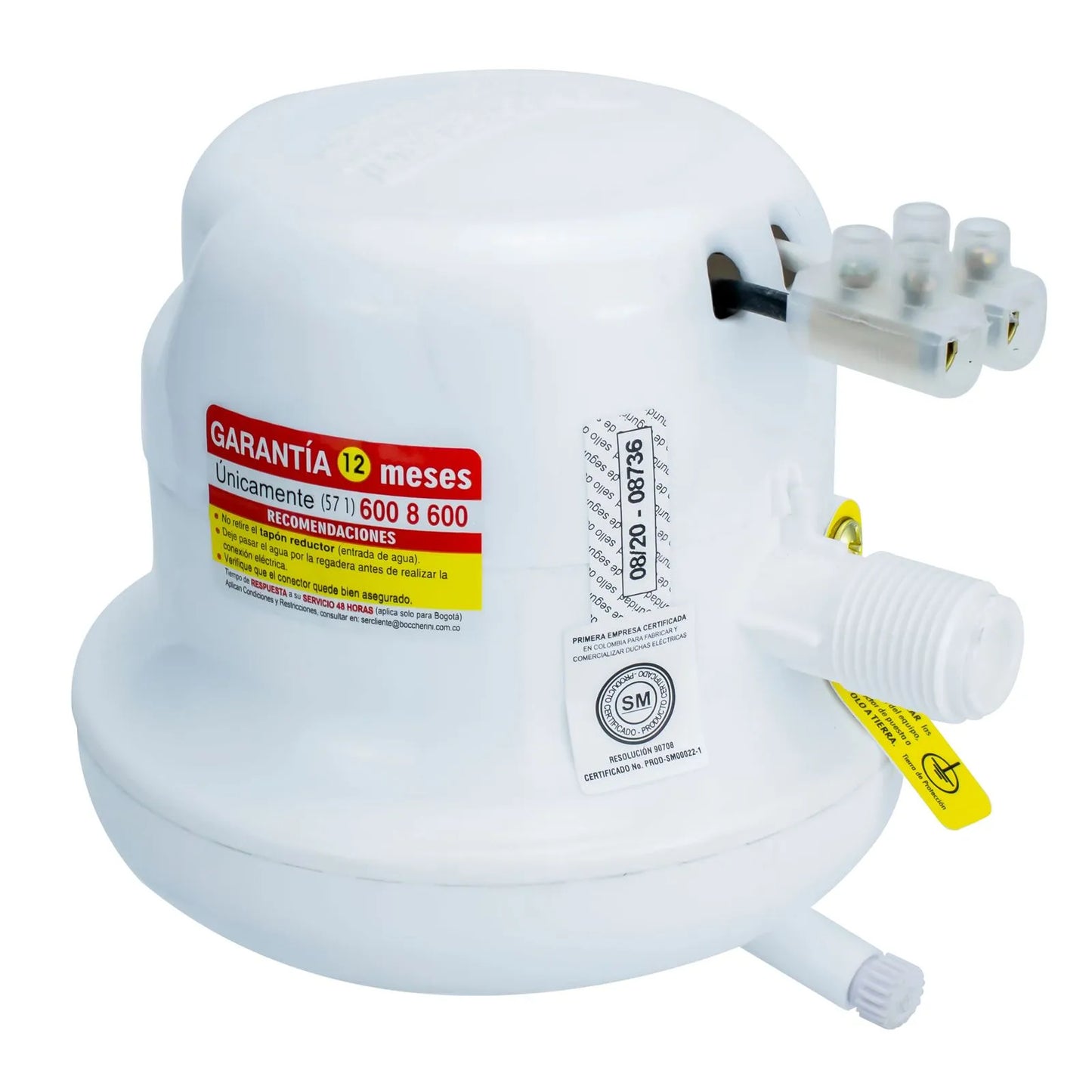 DUCHA BOCCHERINI GOLD BLANCA SIN MINIDUCHA 110V SM-1301110