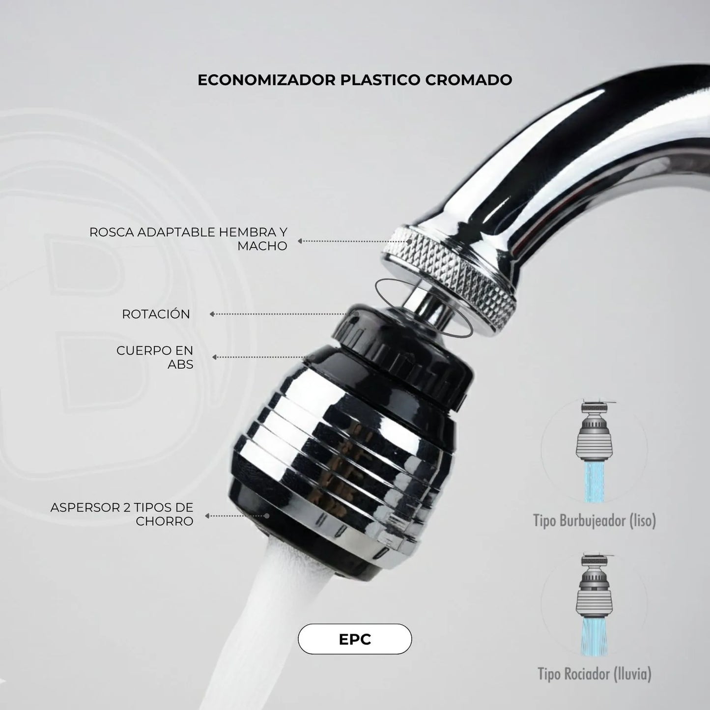 EPC ECONOMIZADOR PLASTICO CROMADO BOCCHERINI