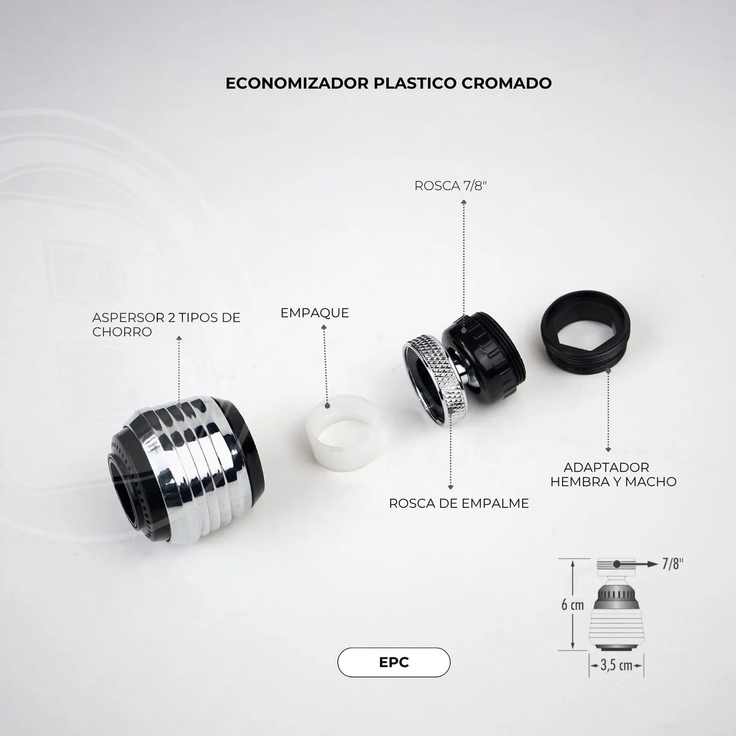 EPC ECONOMIZADOR PLASTICO CROMADO BOCCHERINI