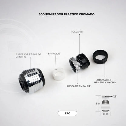EPC ECONOMIZADOR PLASTICO CROMADO BOCCHERINI