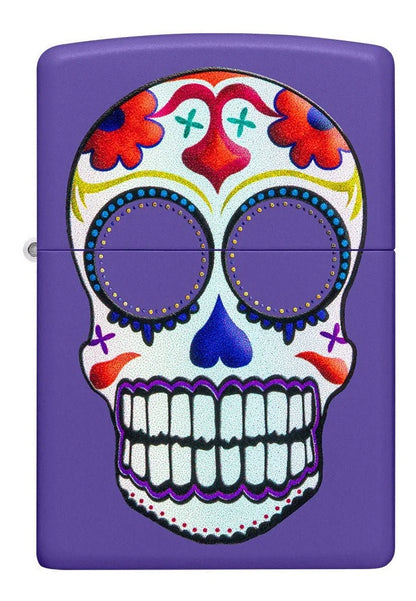 Encendedor Zippo Purpura Calavera De Azúcar