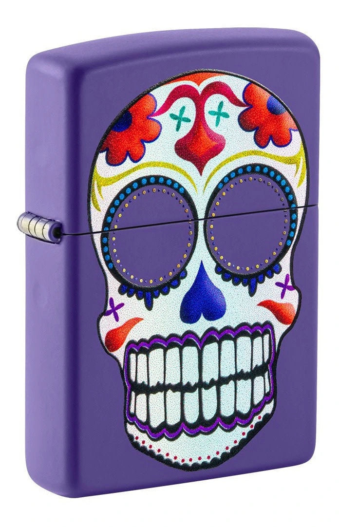 Encendedor Zippo Purpura Calavera De Azúcar