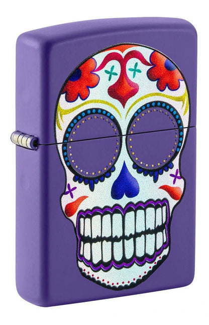 Encendedor Zippo Purpura Calavera De Azúcar