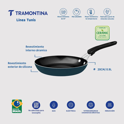Sarten Tumis Tramontina en aluminio 20 cm 28720/120