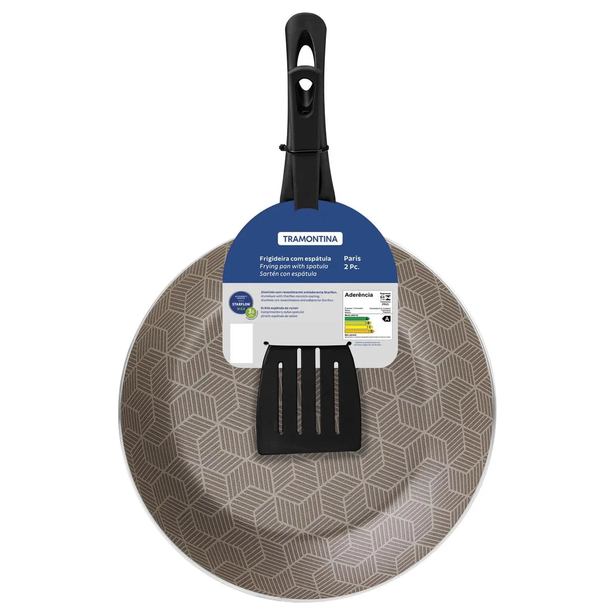 28500730 Sartén Tramontina Paris en Aluminio con Espátula de Nylon 30 cm 2,5 L