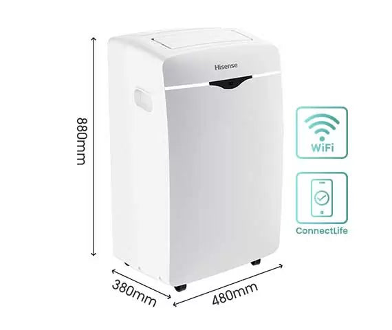 Aire acondicionado portatil 12.000 BTU  con gas Ecológico R32 Hisense Ref: AP-12CW1RNPS20