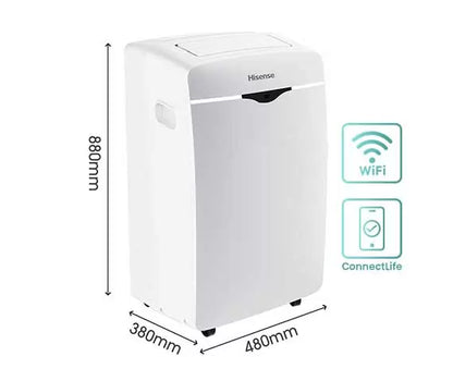 Aire acondicionado portatil 12.000 BTU  con gas Ecológico R32 Hisense Ref: AP-12CW1RNPS20