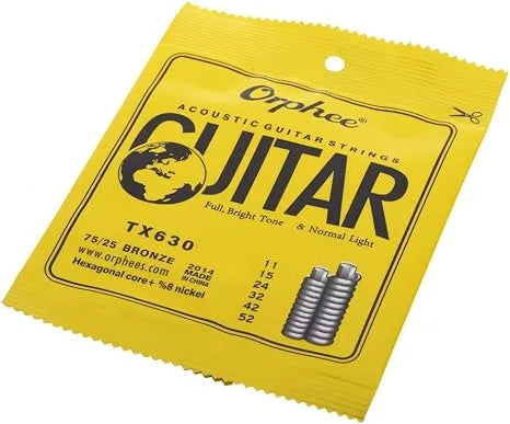 Encordado  para guitarra acústica y electroacústic Metal bronce Orphee 11 52 n/light Ref. TX630