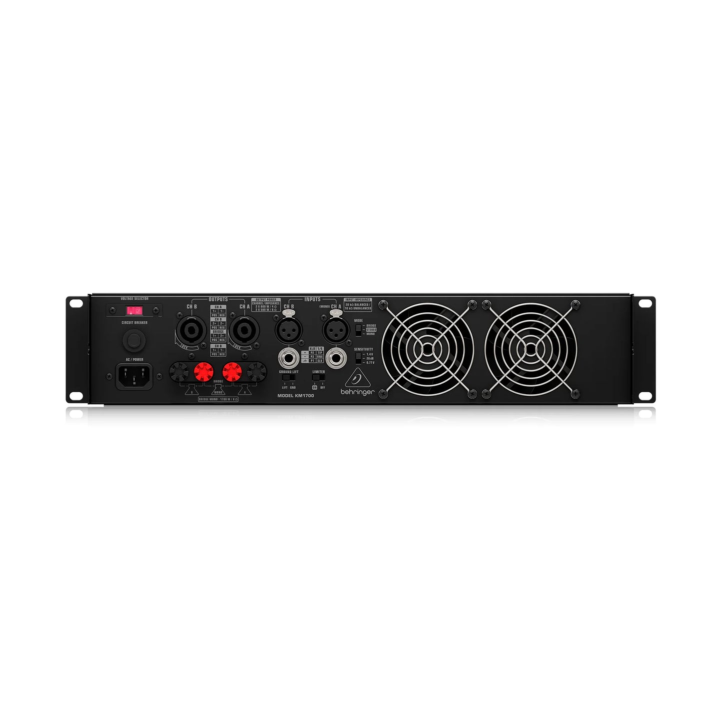 Amplificador  o planta de sonido Behringer 1700 RMS  Ref: MK1700