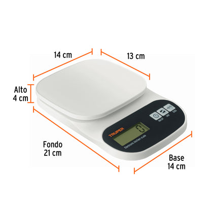 Balanza digital para cocina 5Kg Truper 15161