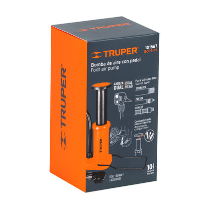 Bomba de pedal 60 PSI, TRUPER 101667
