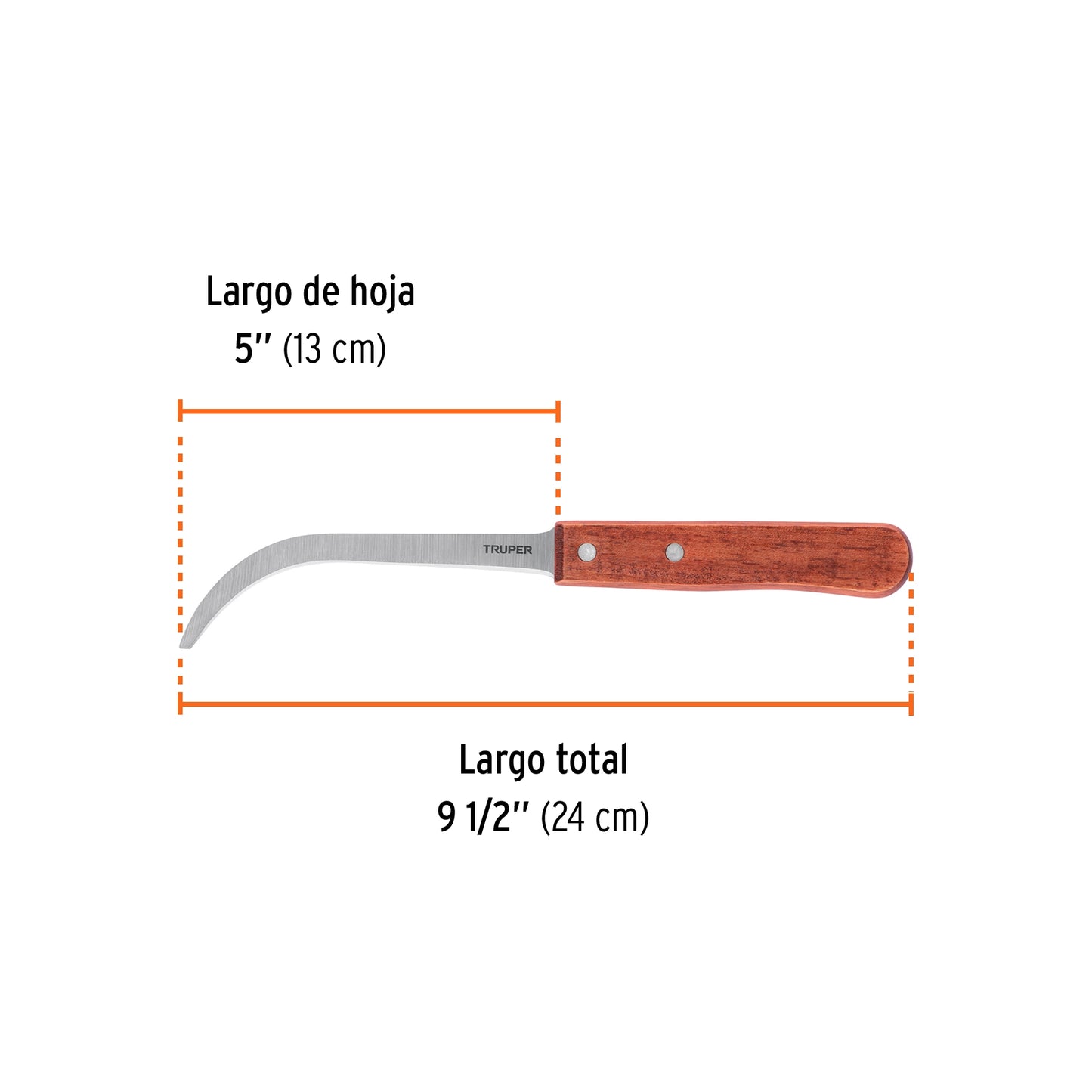 Cuchillo bananero de acero inoxidable Ref:CUBA-5  Serie 102941