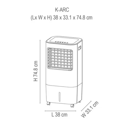 Enfriador de Aire KALLEY K-ARC Blanco
