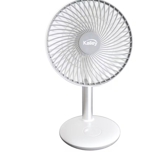 Ventilador de Mesa KALLEY K-VM6B Recargable Blanco