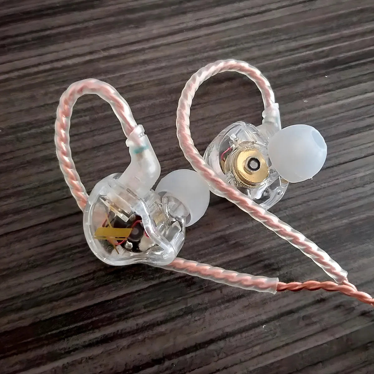Audifonos KZ transparentes  con micrófono Bass monitor Earbuds Ref: KZ-EDX