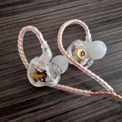 Audifonos KZ transparentes  con micrófono Bass monitor Earbuds Ref: KZ-EDX