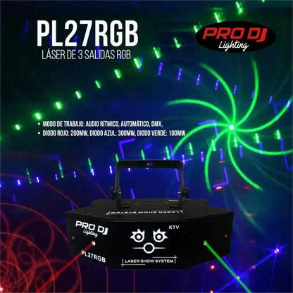Luces láser multicolor PL27RGB PRO DJ