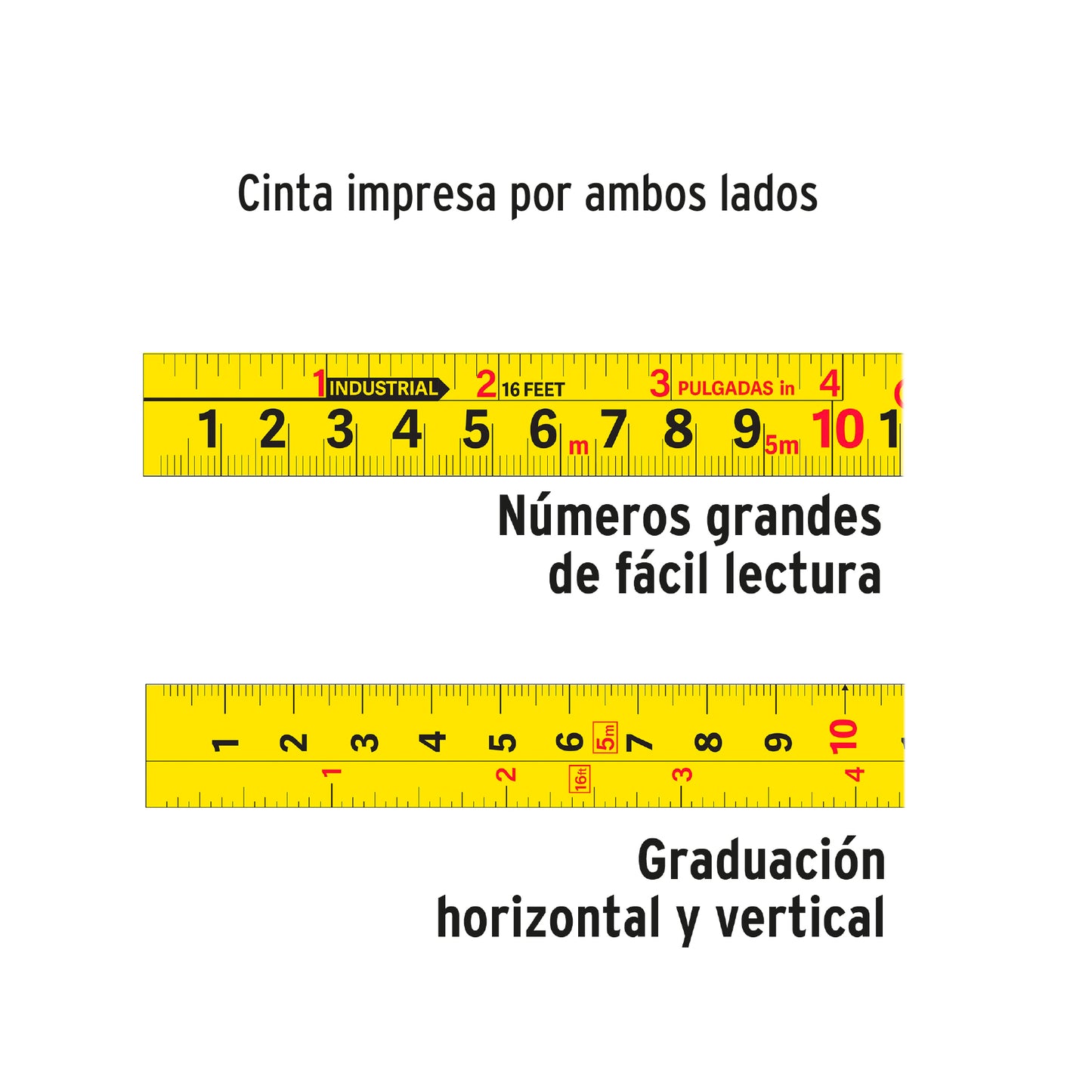 Flexómetro Gripper contra impactos 3 m cinta 13 mm, TRUPER 14577