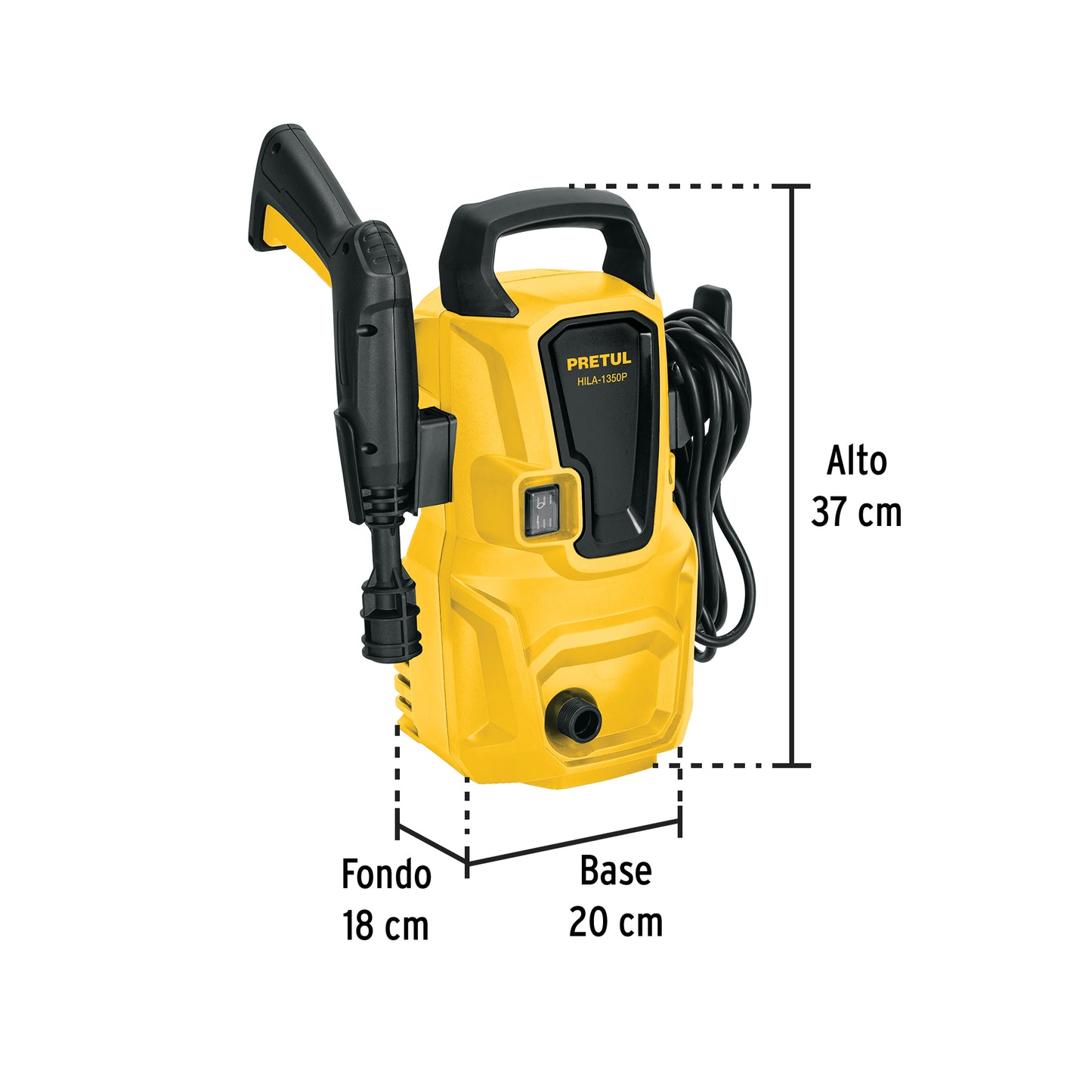 Hidrolavadora eléctrica 1350 PSI, PRETUL 29004