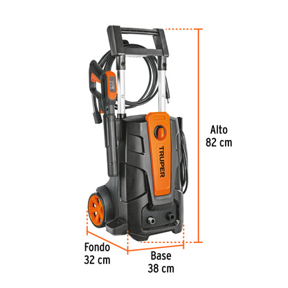 Hidrolavadora eléctrica 2000 PSI, TRUPER 101595