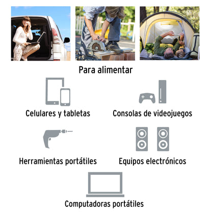Inversor de corriente de 750 W con puertos USB, TRUPER 10490