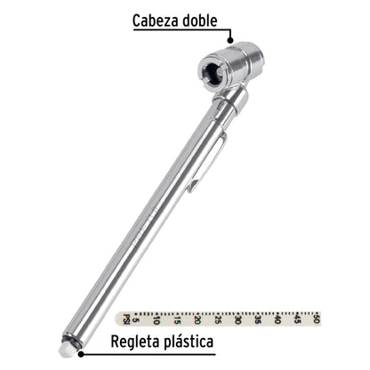 Calibrador de presión 50 psi, cabeza doble, PRETUL 20182