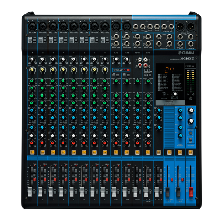Mezclador Yamaha analoga 16 canales con efectos  Ref: MG16XU