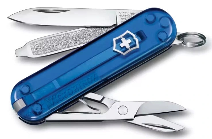 Navaja Victorinox Classic SD Indigo transparente Ref: 0.6223.T2G