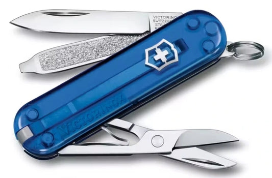 Navaja Victorinox Classic SD Indigo transparente Ref: 0.6223.T2G