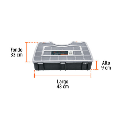 Organizador 17" reforzado con 17 compartimentos, TRUPER 19939