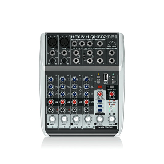 Mezclador Behringer de 6 canales   Ref: XENYX QX602MP3
