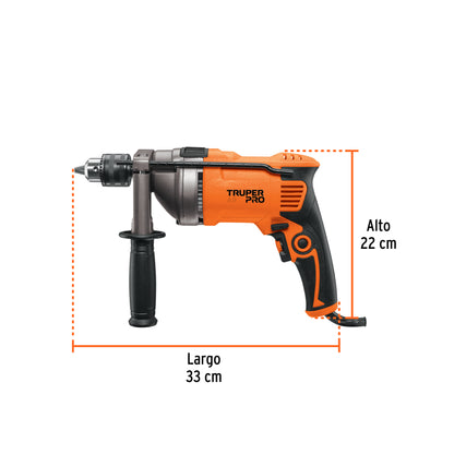 Rotomartillo/destornillador 1/2", 850W, TRUPER PRO Ref:14659