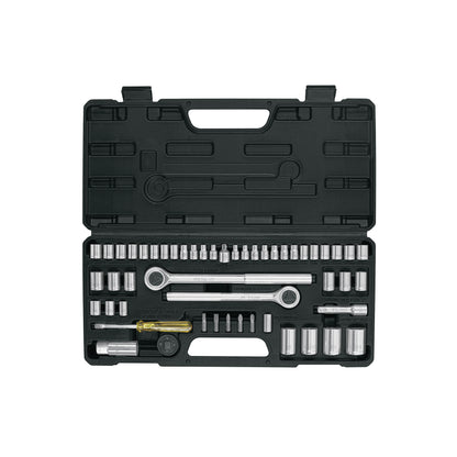 Juego 51 herramientas 1/4", 3/8" y 1/2" p/mecánico, PRETUL 24219