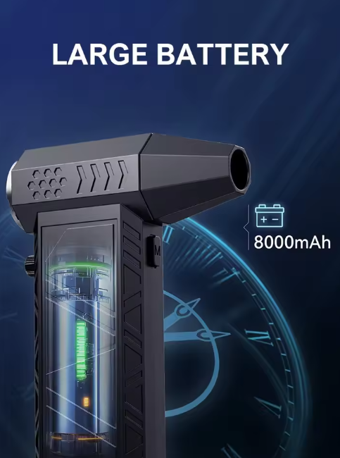 Soplador Turbo Jet X9 – 300 000 RPM sin escobillas  aspiradora y soplador de aire 2 en 1 para limpieza de PC, teclados y coches