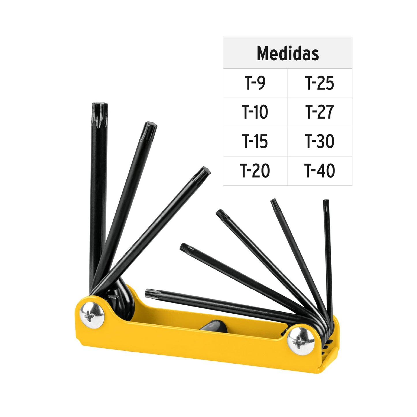 Juego de 8 llaves torx tipo navaja, cuerpo de lámina, PRETUL 21395