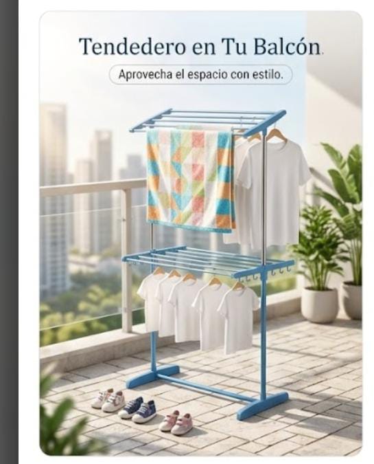 CS3875 Tendedero tubular plegable