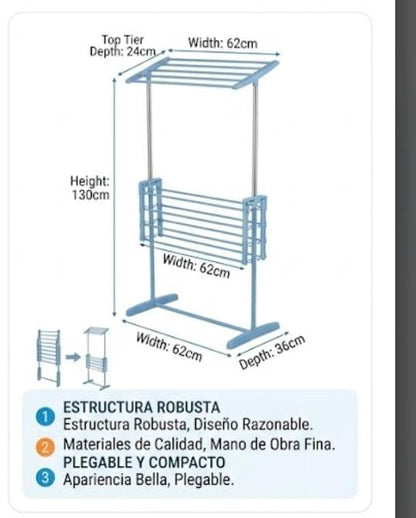 CS3875 Tendedero tubular plegable
