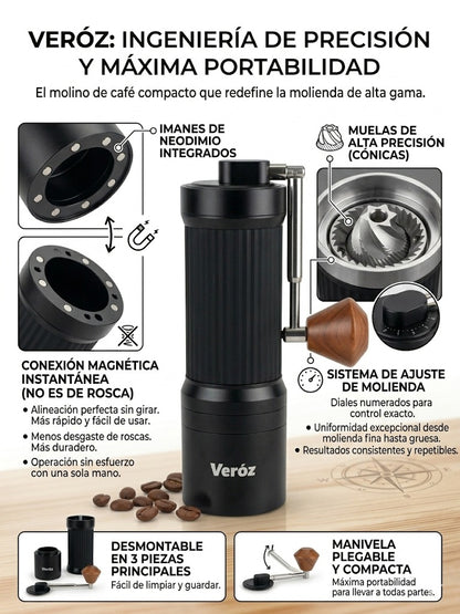 Molino manual de cafe plegable