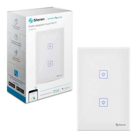 Apagador Wi-Fi* touch doble SHOME-110