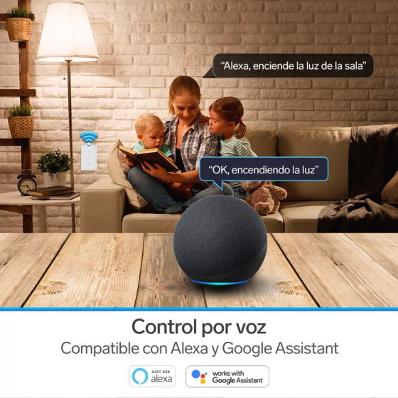 Apagador Wi-Fi* touch doble SHOME-110